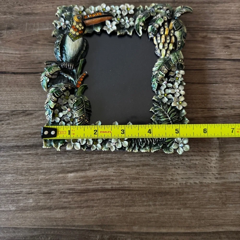 gem embellished tucan tropical picture frame